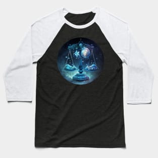 Libra The Scales Zodiac Sign Baseball T-Shirt